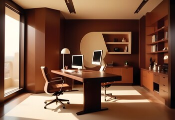 minimalist interior design style futuristic home office sleek furniture state of the art technology