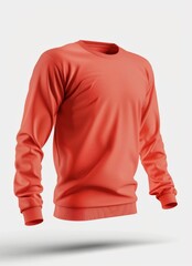 Mockup of a red long-sleeved sweatshirt