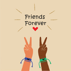 Friendship Day card greeting card vector 