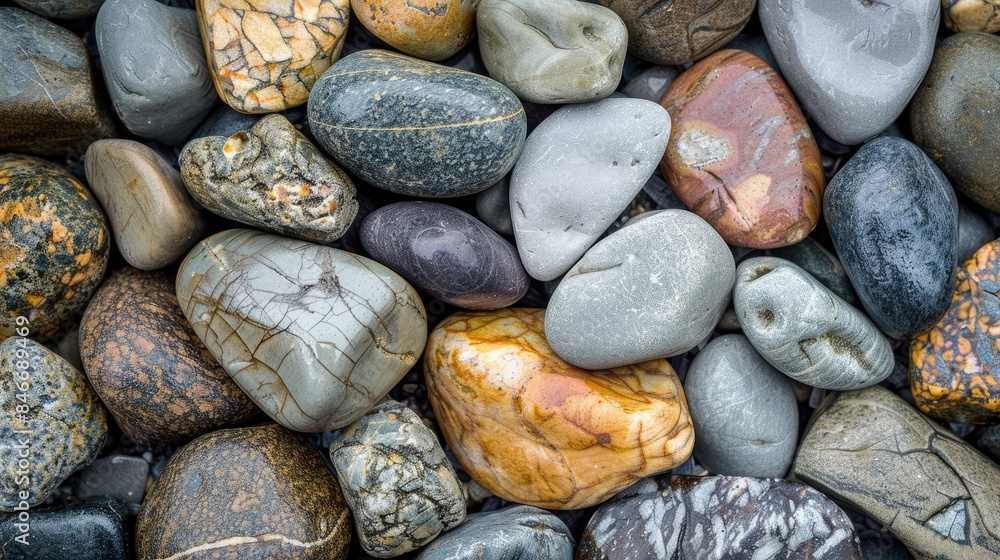 Poster macro nature stones material pattern on abstract gray background texture