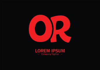 O R letter Logo Design icon R O vector silhouette isolated