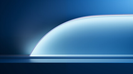 abstract blue background, Semi circular light, beautiful arc, blue background