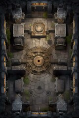DnD Battlemap Ancient alien temple: enigmatic temple.