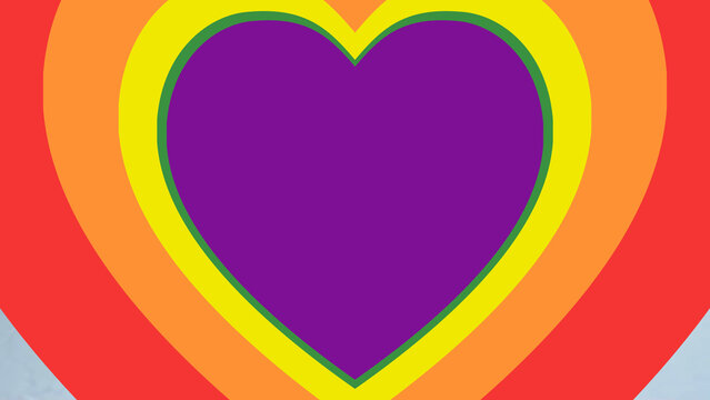 LGTBI Heart Pride 6 Colors Transitions 4k 1:1 16:9 9:16