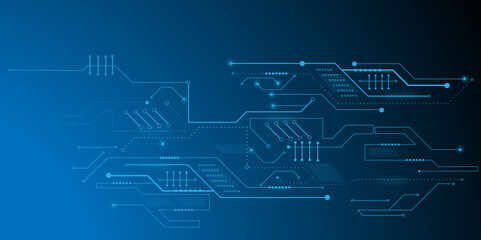 High-tech technology texture circuit board texture. Abstract background electronic printed circuit board, with dot and connection line.