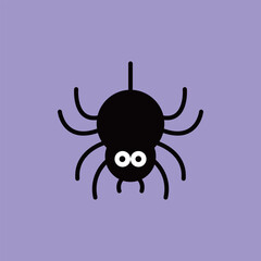 シンプルな蜘蛛のベクターアイコン