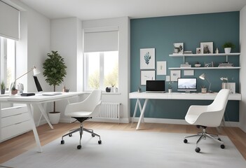 minimalist interior design style futuristic home office sleek furniture state of the art technology