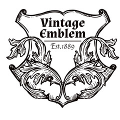 Vintage Wappen, Emblem - Vektor