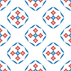 Beautiful flower seamless pattern in tribal.Ethnic design background texture in native American, Mexican, African,Indian,moroccan.Tradition folk culture art background. Scandinavian design for decor