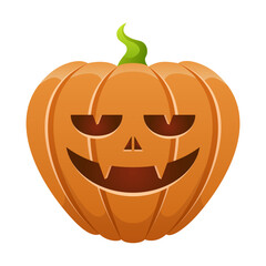 Vector Halloween pumpkin isolated on white background