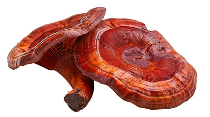 Obraz premium Reishi mushroom on transparent background