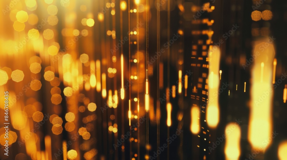 Poster Close-up of a candlestick chart displaying gold price movements, indicating buying and selling patterns in the market.