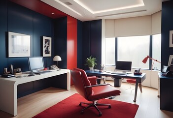 minimalist interior design style futuristic home office sleek furniture state of the art technology