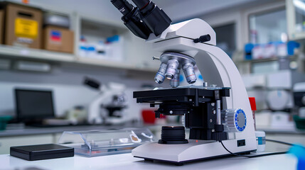 Fototapeta premium Research medical DNA lab science biotechnology scientist laboratory clinic medicine chemistry.