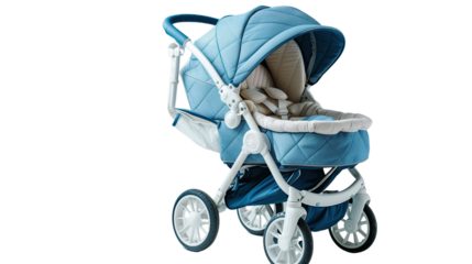 Baby carriage on transparent background
