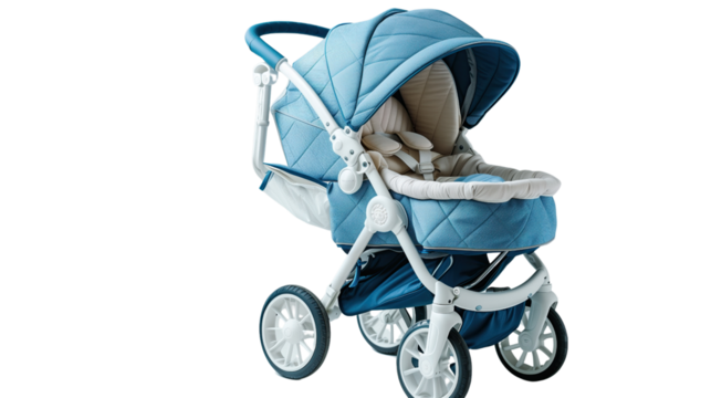 Baby carriage on transparent background