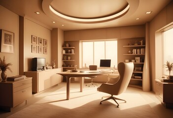 minimalist interior design style futuristic home office sleek furniture state of the art technology