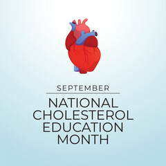 vector graphic of National Cholesterol Education Month ideal for National Cholesterol Education Month celebration.