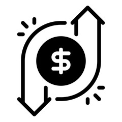 wage cash flow icon