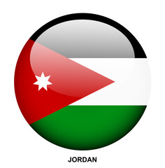 JORDAN flag button on white background