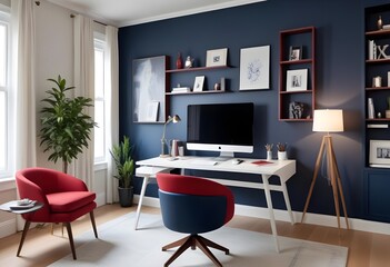 minimalist interior design style futuristic home office sleek furniture state of the art technology