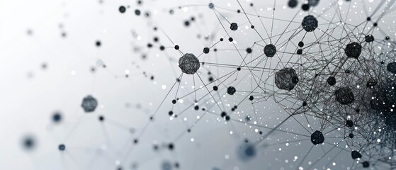 network with interconnecting lines and circles, representing technology and communication