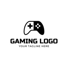 Game console and video games stick logo design template logo.