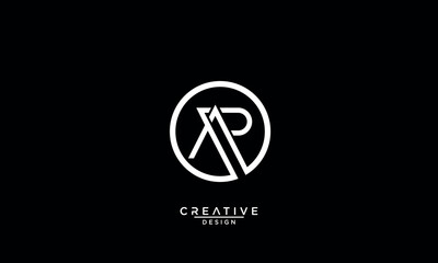 AP, PA, A, P, Abstract Letters Logo Monogram
