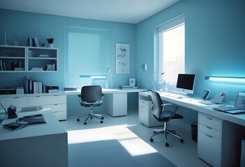 minimalist interior design style futuristic home office sleek furniture state of the art technology