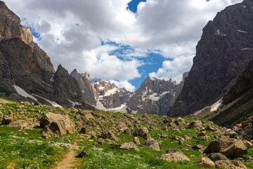 cilo mountains, hakkari, high mountains and clouds, valley of heaven and hell