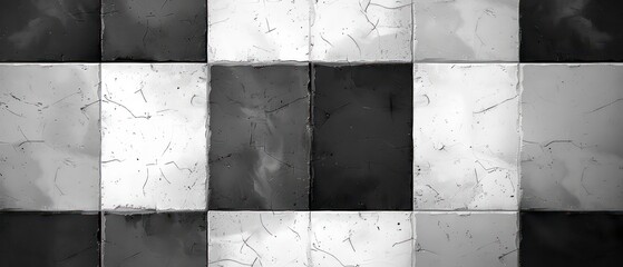 geometric pattern with grey and blue squares, creating a captivating 3D mosaic