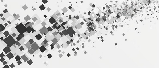 geometric pattern with grey and blue squares, creating a captivating 3D mosaic