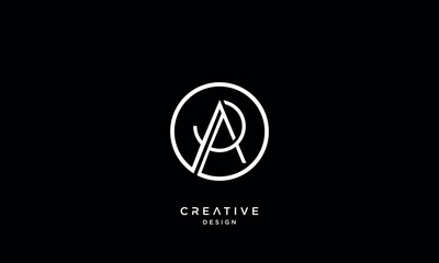 AP, PA, A, P, Abstract Letters Logo Monogram
