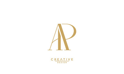 AP, PA, A, P, Abstract Letters Logo Monogram