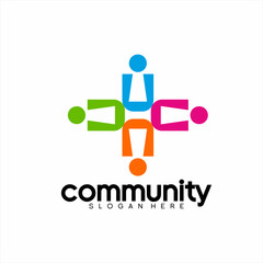 Modern simple community logo design with letter U.