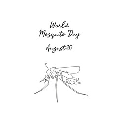line art of World Mosquito Day good for World Mosquito Day celebrate. line art.