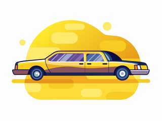 Limousine with an abstract background, reflecting themes of luxury and transportation.