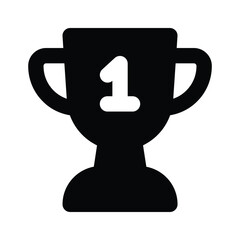 Creatively designed flat icon of trophy in editable style, achievement trophy vector design