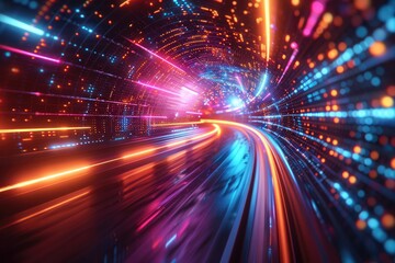 Light trajectory, blurry curves