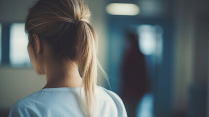 女, 女性, 女医, 医師, 看護師, 病院, ナース, 医療, 女性の後ろ姿, woman, female, female doctor, doctor, nurse, hospital, medical, woman back