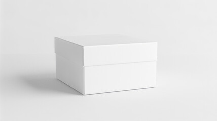 white blank paper box on white background. - mockup .