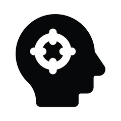 Target customer icon design in editable design style