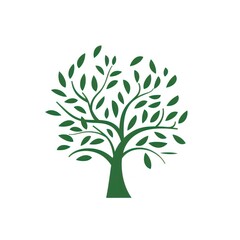 green tree logo design representing nature's growth and environmental sustainability with a modern touch
