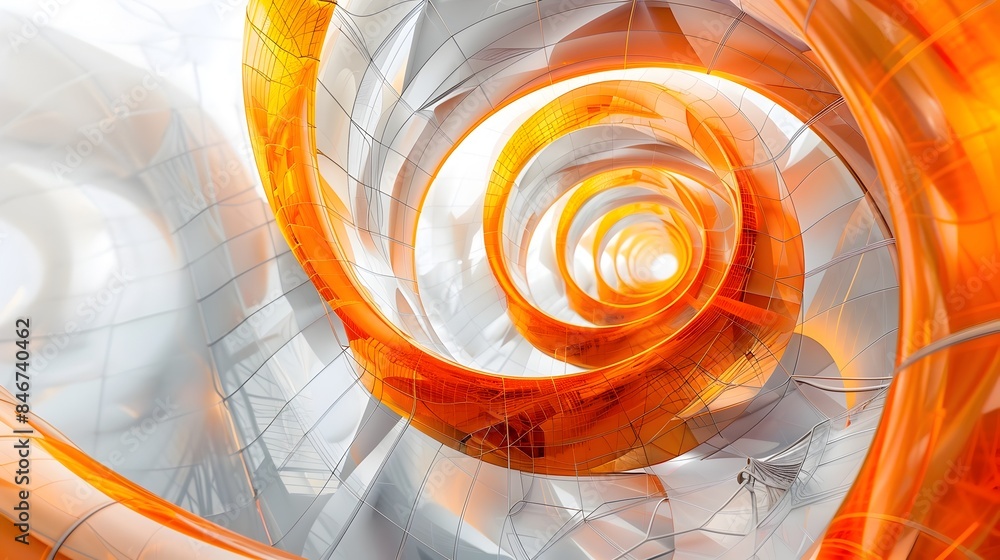 Poster mesmerizing swirling digital vortex with vibrant color patterns