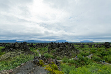 Dimu Borgir lava fields of Iceland from Akureyri