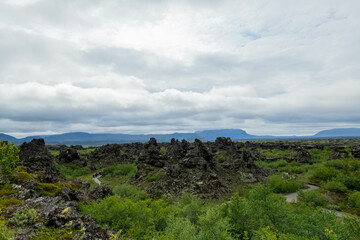 Dimu Borgir lava fields of Iceland from Akureyri