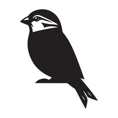 sparrow silhouette vector illustration