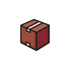 Parcel line icon. Package, box, post. Delivery concept. Vector illustration can be used for topics like shipping, distribution, mail