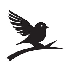 sparrow silhouette vector illustration