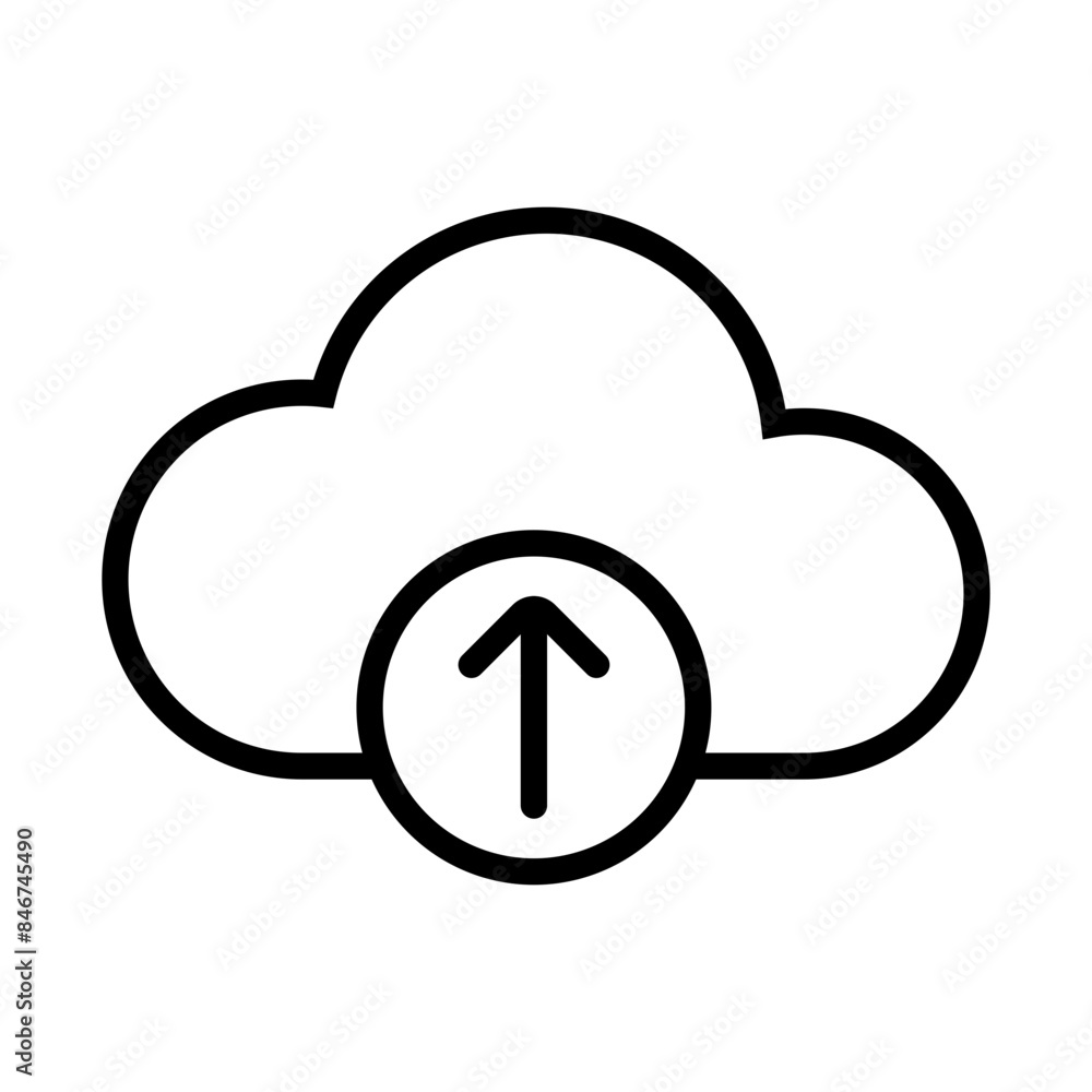 Aufkleber cloud upload icon perfect for data storage and internet themes